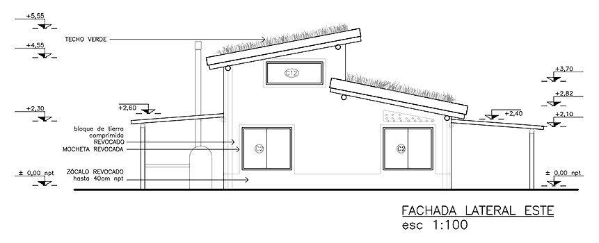 Fachada lateral Este.