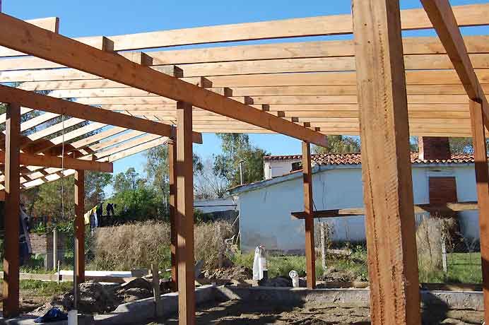Estructura de madera.