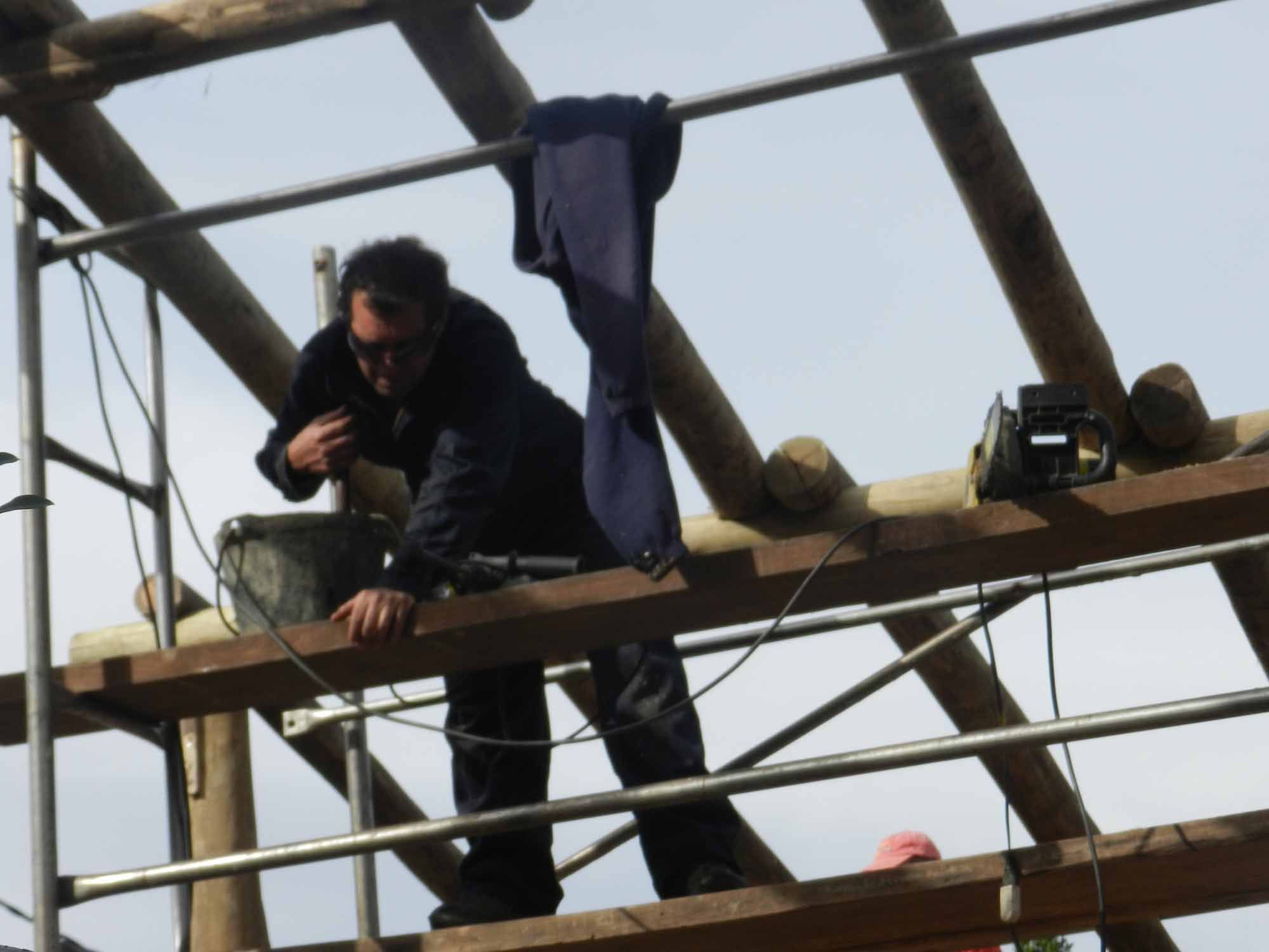 Estructura de techo de 100 m².
